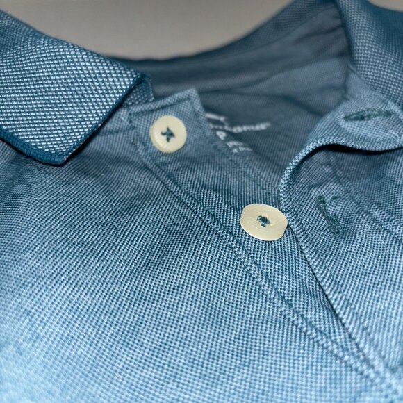 Tommy Bahama Polo Shirt Men's S Teal Blue Short Sleeve Embroidered‎ Marlin Logo - Picture 5 of 6